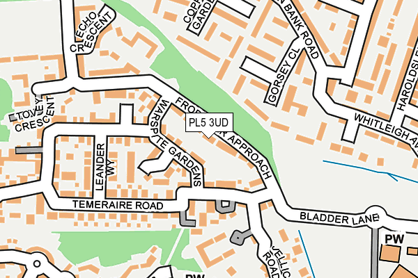 PL5 3UD map - OS OpenMap – Local (Ordnance Survey)