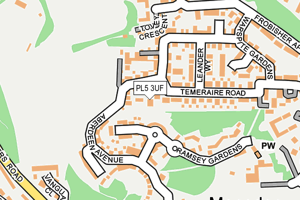 PL5 3UF map - OS OpenMap – Local (Ordnance Survey)