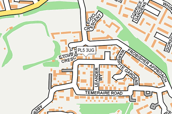PL5 3UG map - OS OpenMap – Local (Ordnance Survey)