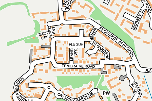 PL5 3UH map - OS OpenMap – Local (Ordnance Survey)