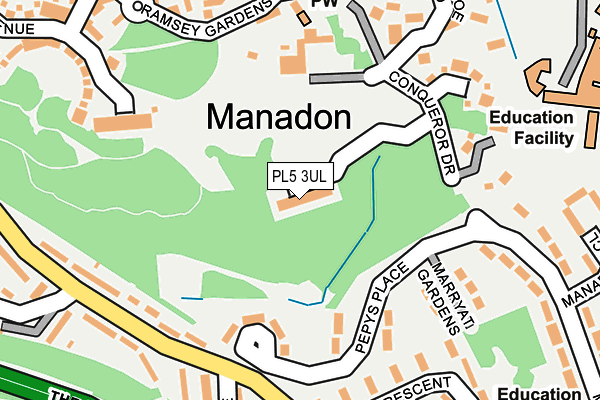 PL5 3UL map - OS OpenMap – Local (Ordnance Survey)