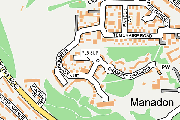 PL5 3UP map - OS OpenMap – Local (Ordnance Survey)