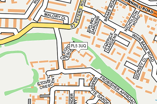 PL5 3UQ map - OS OpenMap – Local (Ordnance Survey)