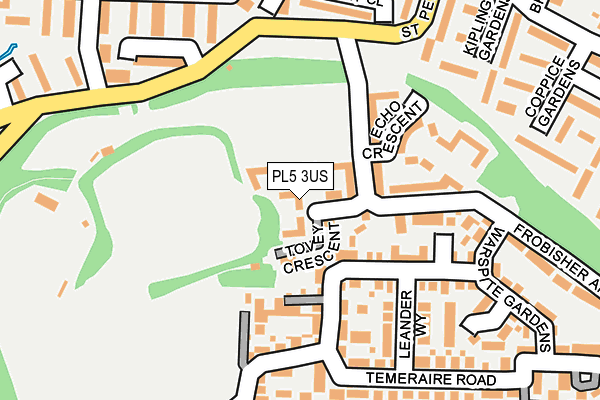 PL5 3US map - OS OpenMap – Local (Ordnance Survey)