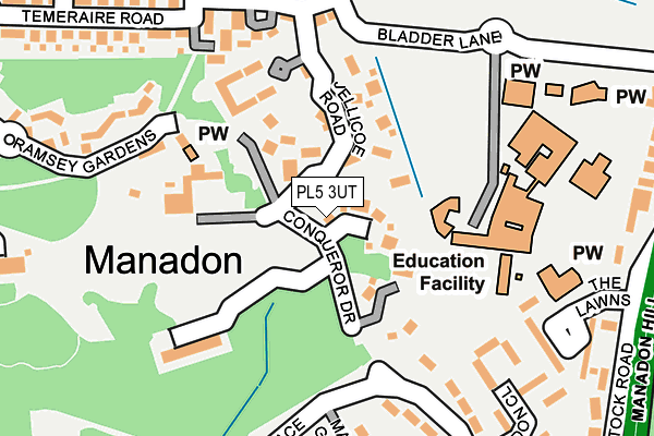 PL5 3UT map - OS OpenMap – Local (Ordnance Survey)