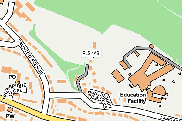 PL5 4AB map - OS OpenMap – Local (Ordnance Survey)