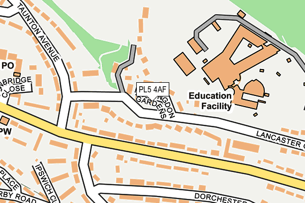 PL5 4AF map - OS OpenMap – Local (Ordnance Survey)