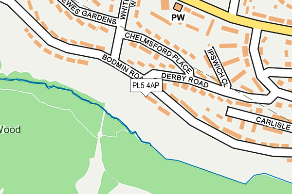 PL5 4AP map - OS OpenMap – Local (Ordnance Survey)