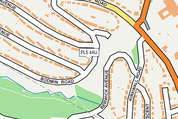 PL5 4AU map - OS OpenMap – Local (Ordnance Survey)