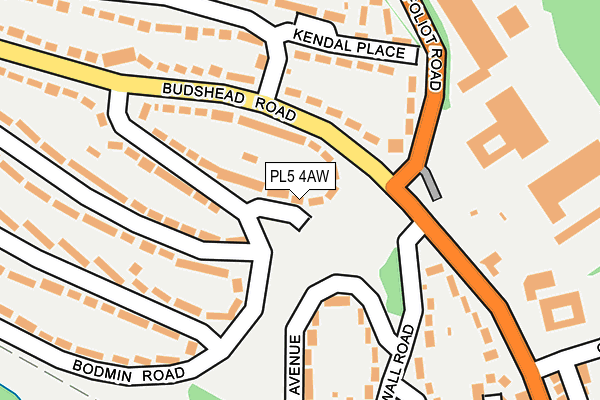 PL5 4AW map - OS OpenMap – Local (Ordnance Survey)