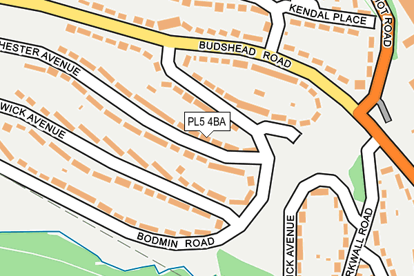 PL5 4BA map - OS OpenMap – Local (Ordnance Survey)