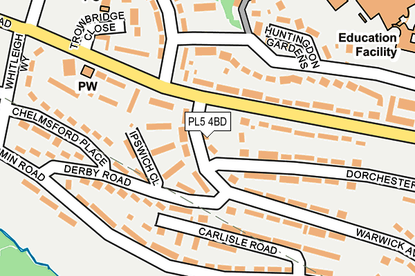 PL5 4BD map - OS OpenMap – Local (Ordnance Survey)