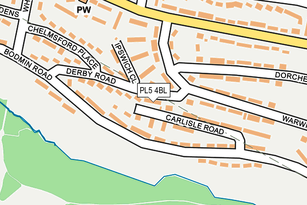 PL5 4BL map - OS OpenMap – Local (Ordnance Survey)