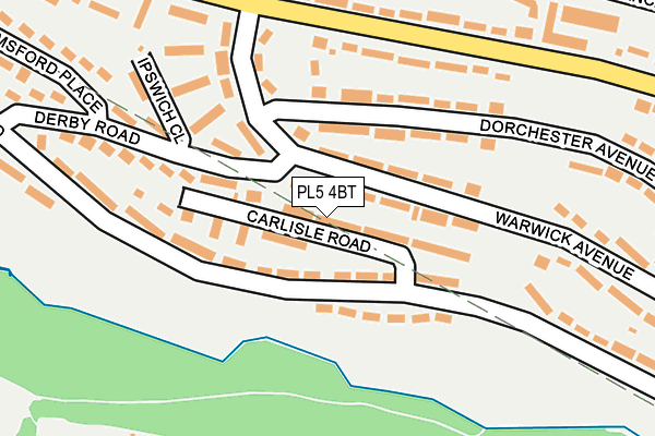 PL5 4BT map - OS OpenMap – Local (Ordnance Survey)