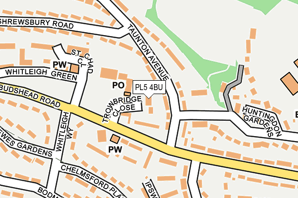 PL5 4BU map - OS OpenMap – Local (Ordnance Survey)