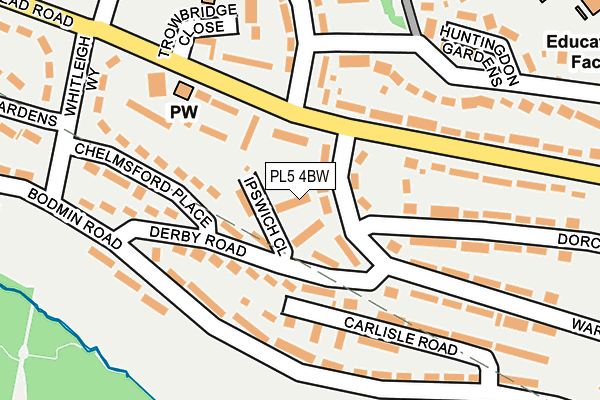 PL5 4BW map - OS OpenMap – Local (Ordnance Survey)