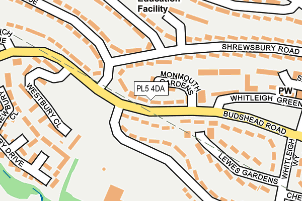 PL5 4DA map - OS OpenMap – Local (Ordnance Survey)