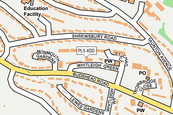 PL5 4DD map - OS OpenMap – Local (Ordnance Survey)