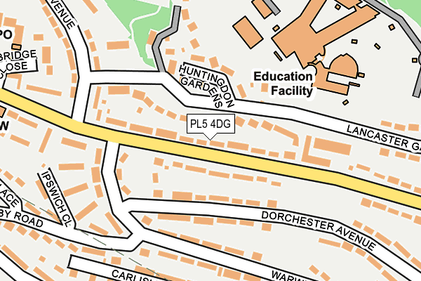 PL5 4DG map - OS OpenMap – Local (Ordnance Survey)