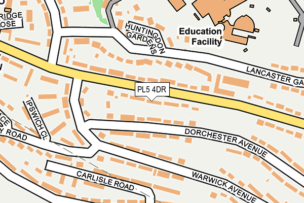 PL5 4DR map - OS OpenMap – Local (Ordnance Survey)