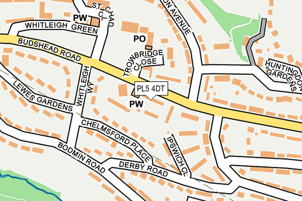 PL5 4DT map - OS OpenMap – Local (Ordnance Survey)