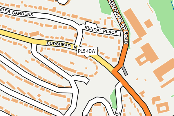 PL5 4DW map - OS OpenMap – Local (Ordnance Survey)