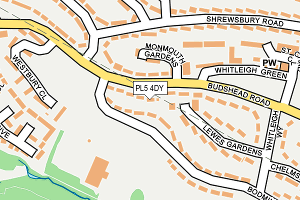 PL5 4DY map - OS OpenMap – Local (Ordnance Survey)