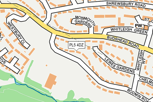 PL5 4DZ map - OS OpenMap – Local (Ordnance Survey)