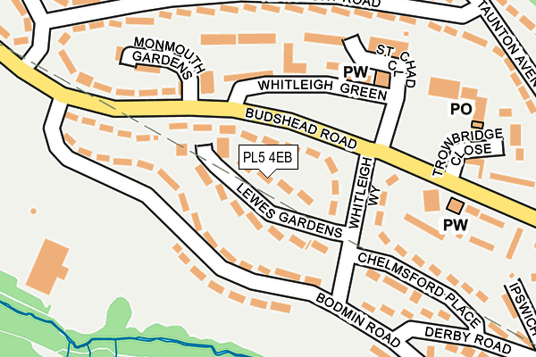 PL5 4EB map - OS OpenMap – Local (Ordnance Survey)