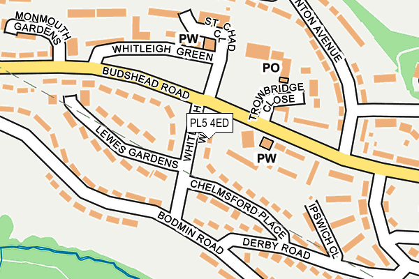 PL5 4ED map - OS OpenMap – Local (Ordnance Survey)