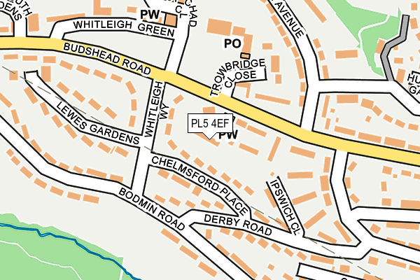 PL5 4EF map - OS OpenMap – Local (Ordnance Survey)