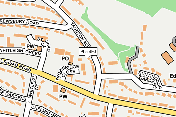 PL5 4EJ map - OS OpenMap – Local (Ordnance Survey)