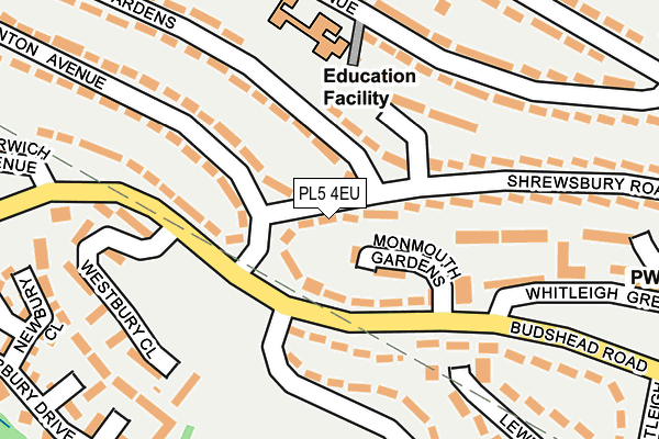 PL5 4EU map - OS OpenMap – Local (Ordnance Survey)