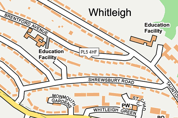 PL5 4HF map - OS OpenMap – Local (Ordnance Survey)