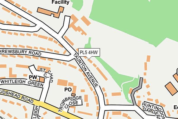 PL5 4HW map - OS OpenMap – Local (Ordnance Survey)