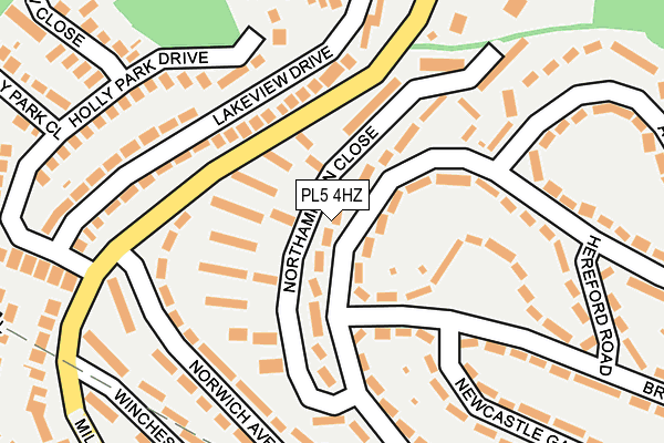 PL5 4HZ map - OS OpenMap – Local (Ordnance Survey)