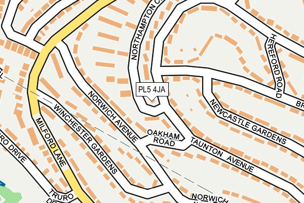 PL5 4JA map - OS OpenMap – Local (Ordnance Survey)