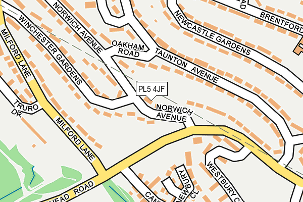 PL5 4JF map - OS OpenMap – Local (Ordnance Survey)