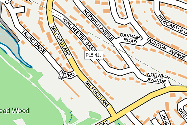 PL5 4JJ map - OS OpenMap – Local (Ordnance Survey)