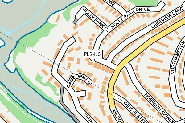 PL5 4JS map - OS OpenMap – Local (Ordnance Survey)