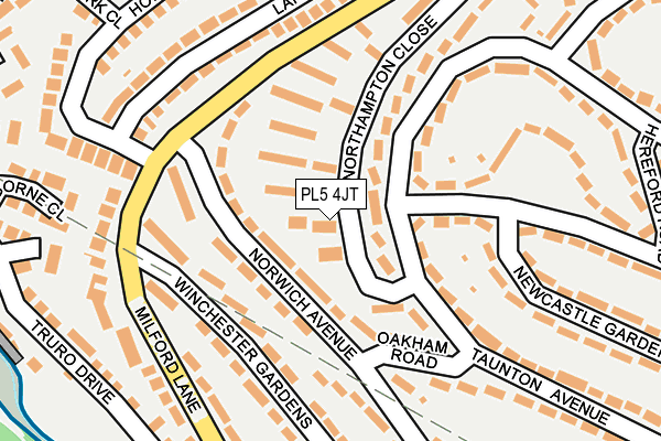 PL5 4JT map - OS OpenMap – Local (Ordnance Survey)