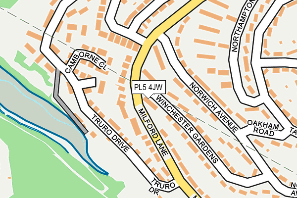 PL5 4JW map - OS OpenMap – Local (Ordnance Survey)