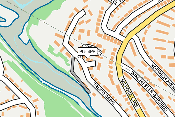 PL5 4PB map - OS OpenMap – Local (Ordnance Survey)