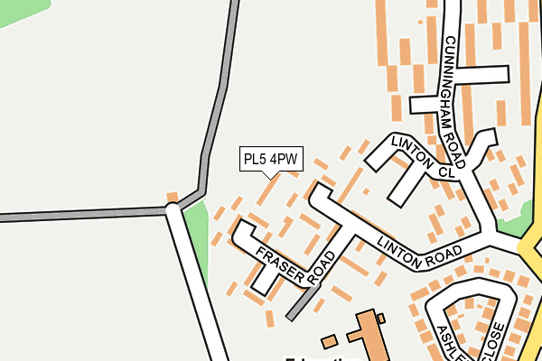 PL5 4PW map - OS OpenMap – Local (Ordnance Survey)