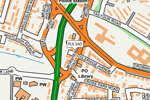 PL6 5AD map - OS OpenMap – Local (Ordnance Survey)