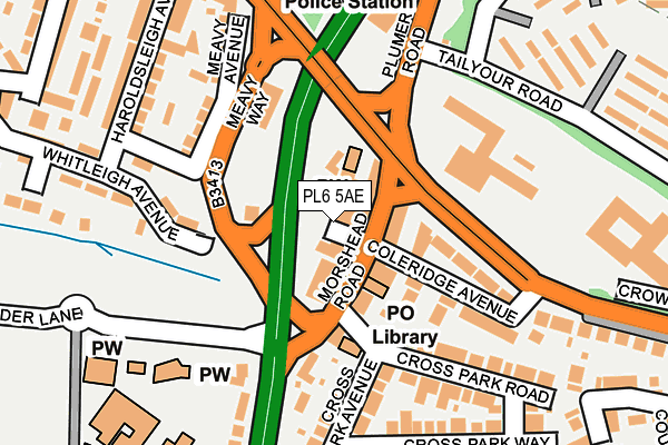 PL6 5AE map - OS OpenMap – Local (Ordnance Survey)