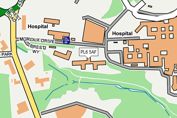 PL6 5AF map - OS OpenMap – Local (Ordnance Survey)