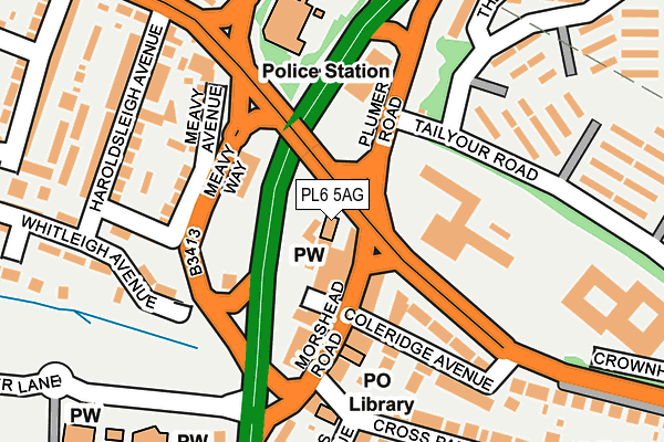 PL6 5AG map - OS OpenMap – Local (Ordnance Survey)