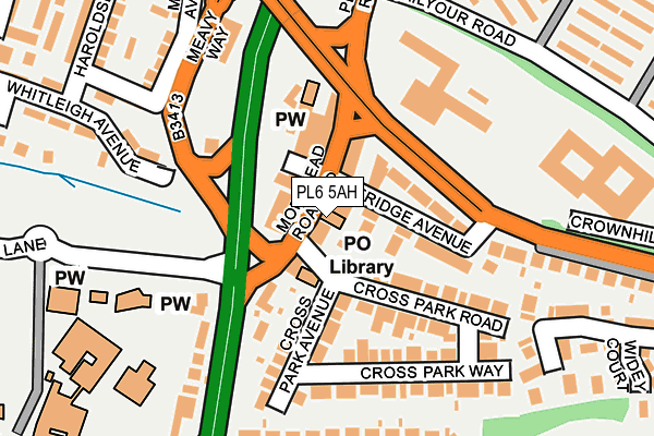 PL6 5AH map - OS OpenMap – Local (Ordnance Survey)