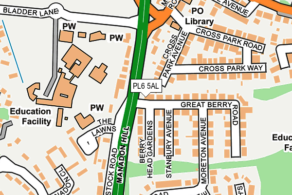 PL6 5AL map - OS OpenMap – Local (Ordnance Survey)